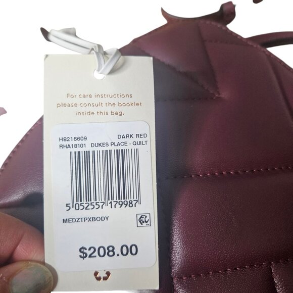 NWT $208 Radley London Dukes Place Quilt Medium Cross Body bag Embossed Leather - Picture 6 of 16